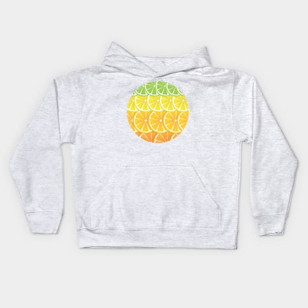 Various Citrus Slices Kids Hoodie by AnnArtshock